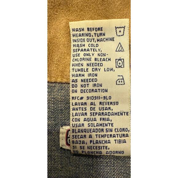 Vintage 1980’s Faded Glory Acid Washed Embroidered Denim Jacket Size Large - Picture 6 of 8